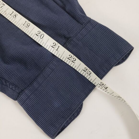 e-Luxe Evergreen Softwear SIZE XXL Navy Blue Mens Long Sleeve Button Down Shirt - Picture 6 of 7